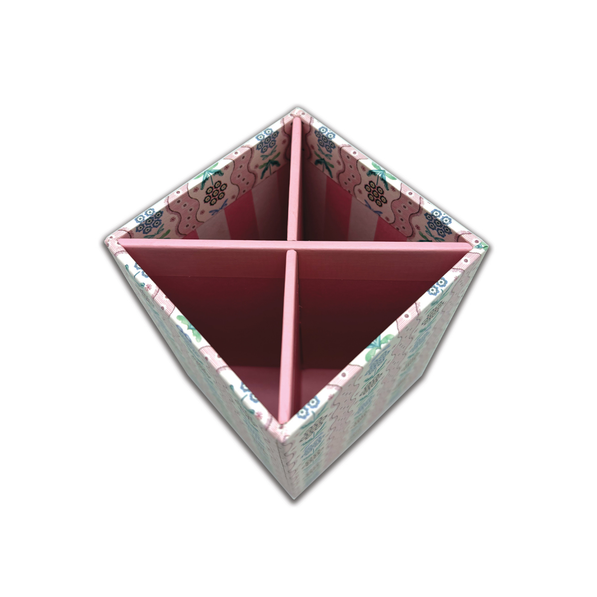 Pen Pot Desk Tidy Rose Stripe
