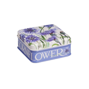 Flowers Small Square Pocket Tin Cornflower