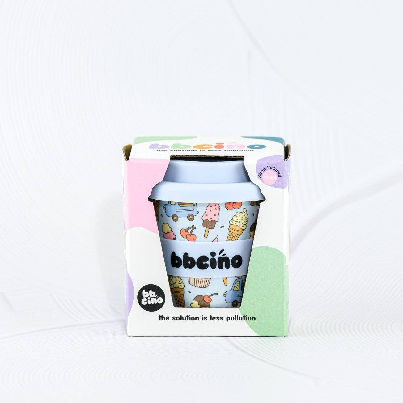 Reusable Babycino Bamboo Cup Scoops in Blue (120ml)