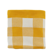 Gingham Baby Blanket Mustard