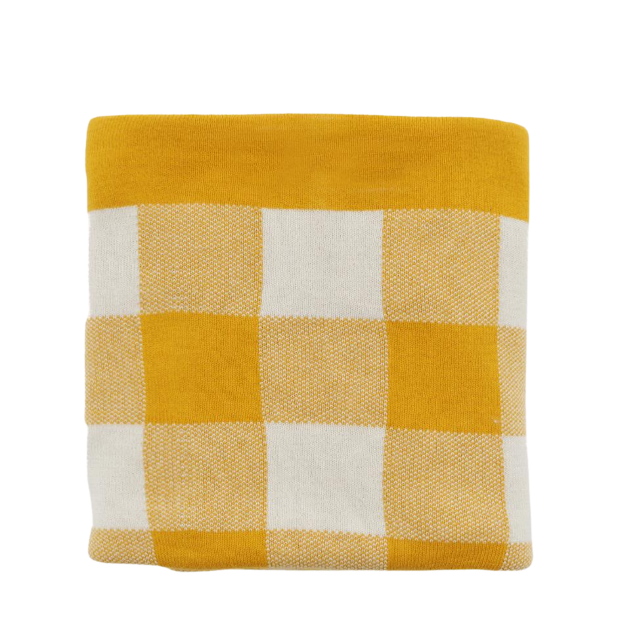 Gingham Baby Blanket Mustard