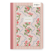 A5 Premium Hard Cover Notebook Rose Flutter Stripe