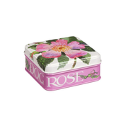 Flowers Small Square Pocket Tin Dog Rose