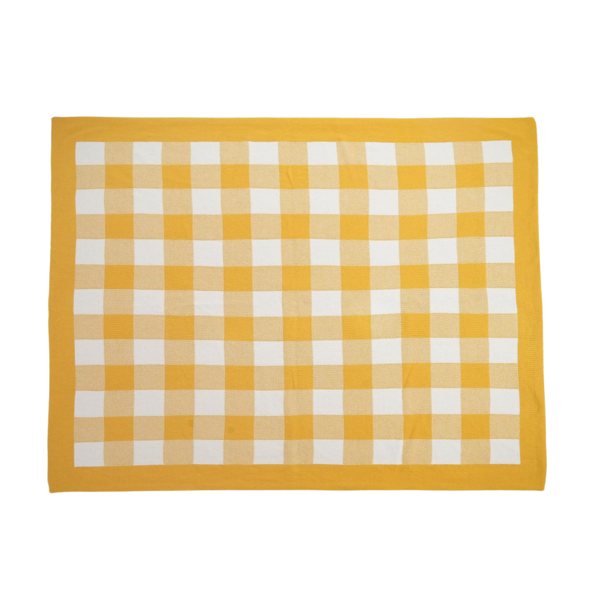 Gingham Baby Blanket Mustard
