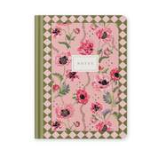 B6 Premium Hard Cover Notebook Pink Poppies