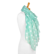 Light Green Polka Dot Scarf