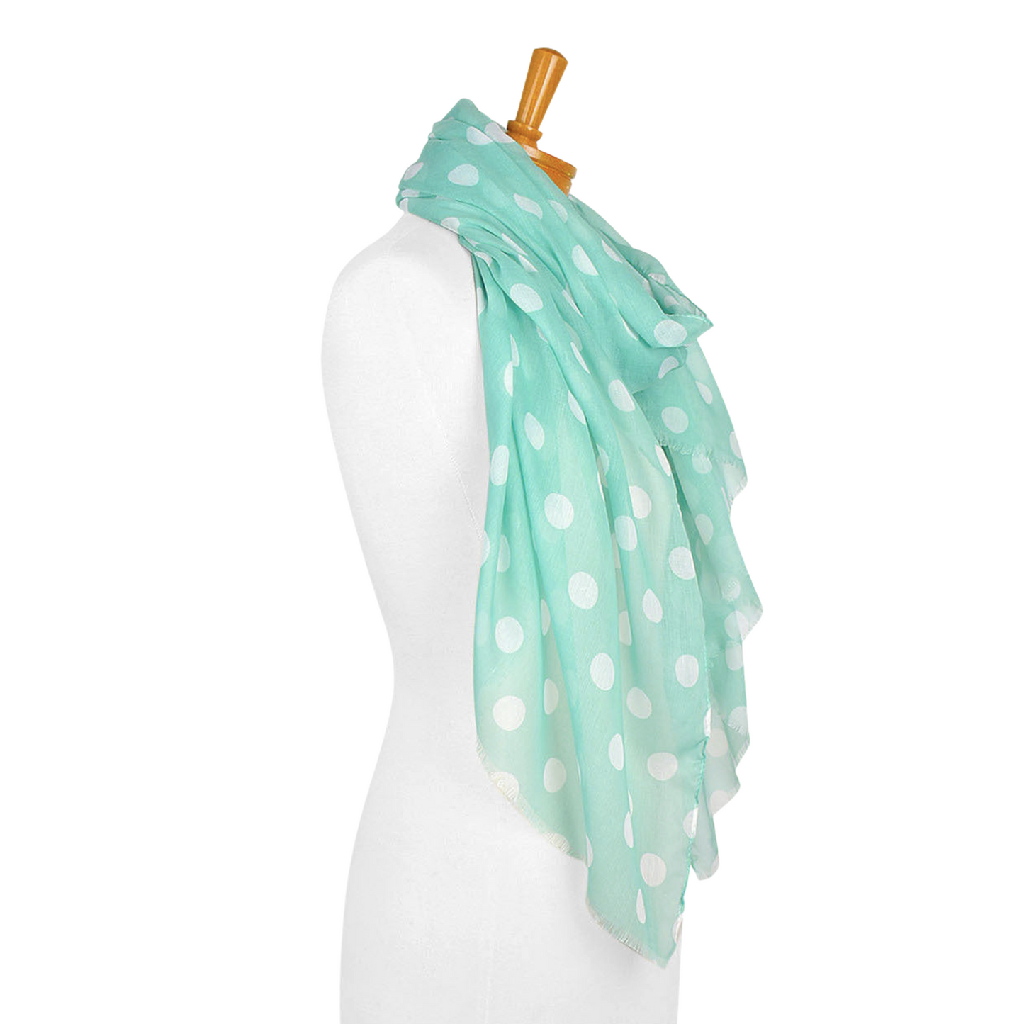 Light Green Polka Dot Scarf