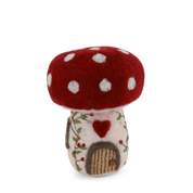 Mushroom House Felt Decoration Medium