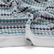 Confetti Stripe Baby Blanket Blue