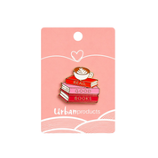 Book Lover Memento Pin Pink