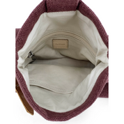 Natural Cross Body Bag Plum