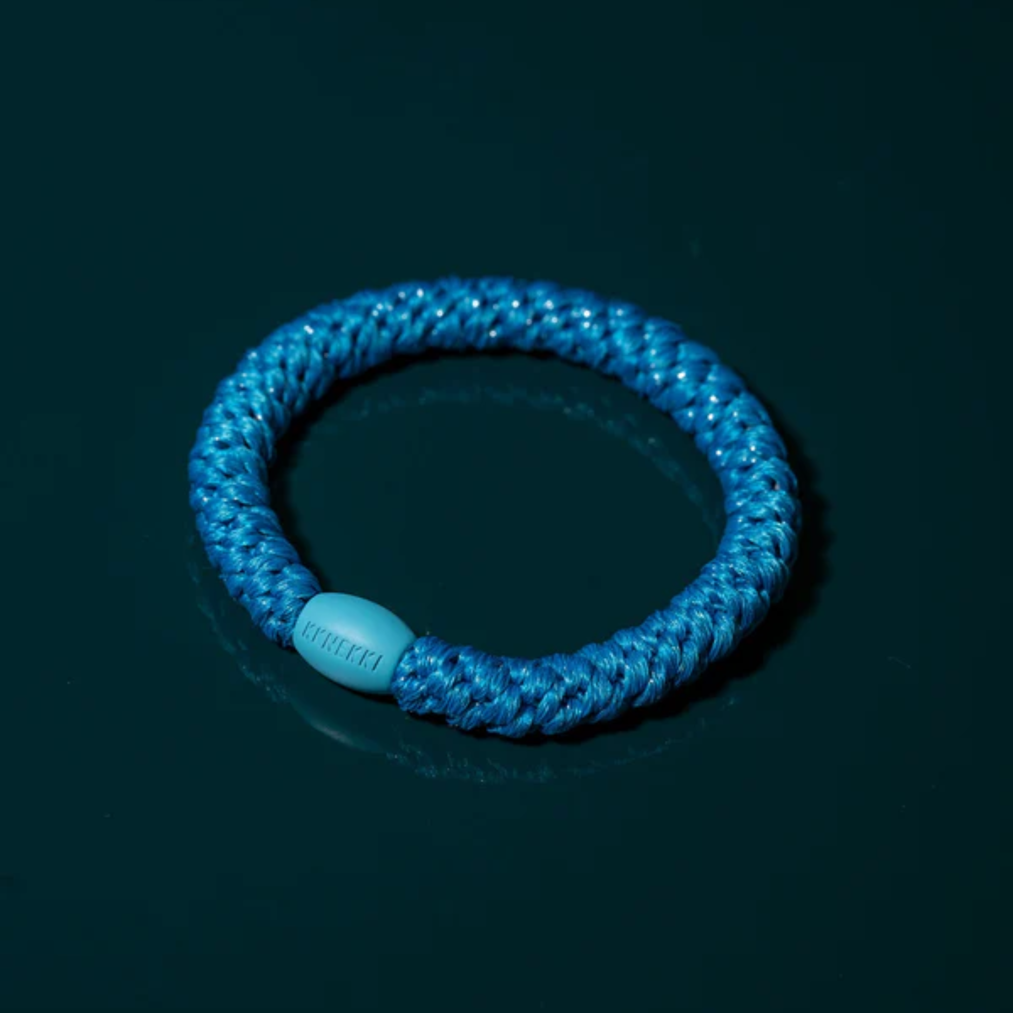 KKNEKKI Original Hair Tie Azure Blue Glitter