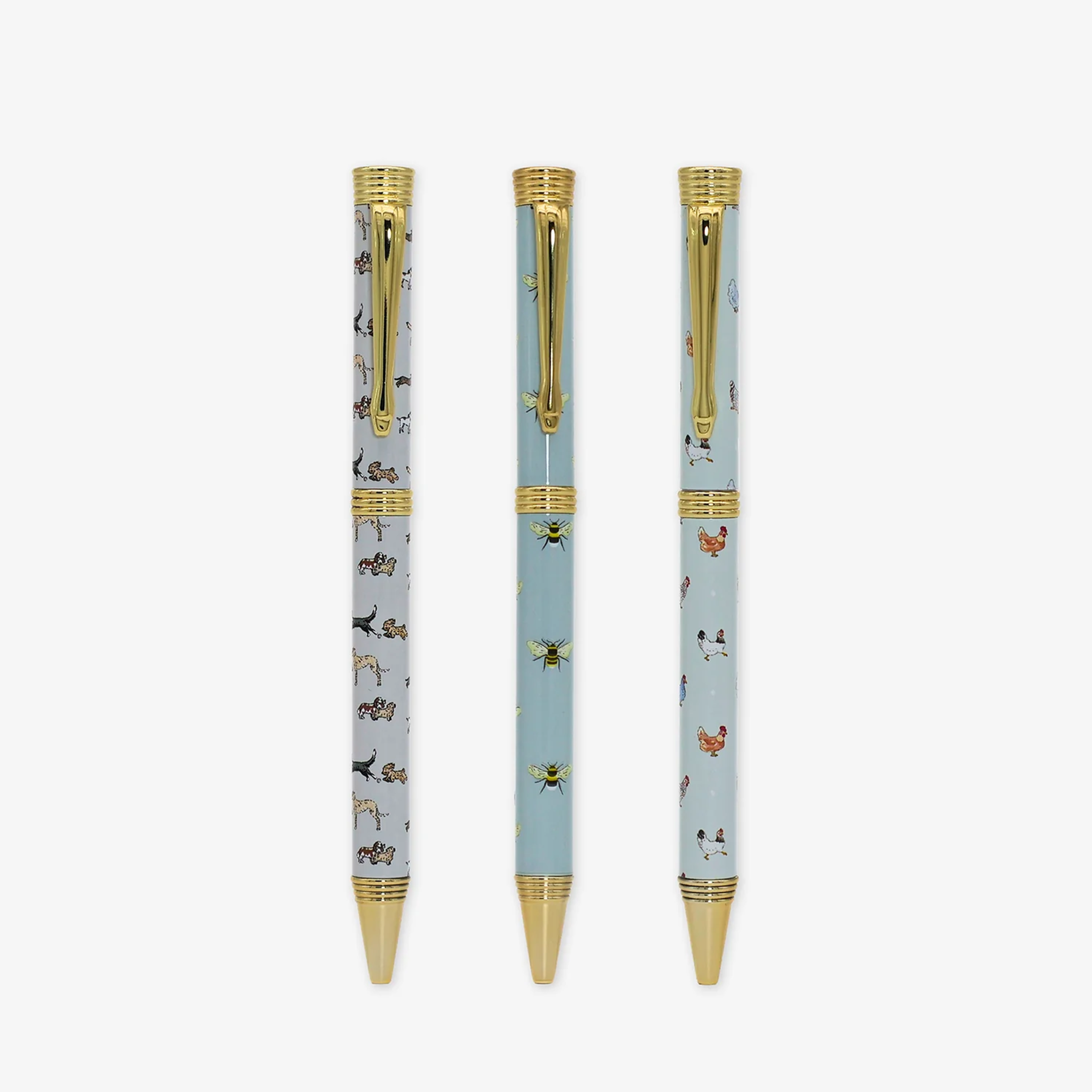 Signature Pens (Set of 3) Lay a Little Egg, Doggy Daycare and Bees