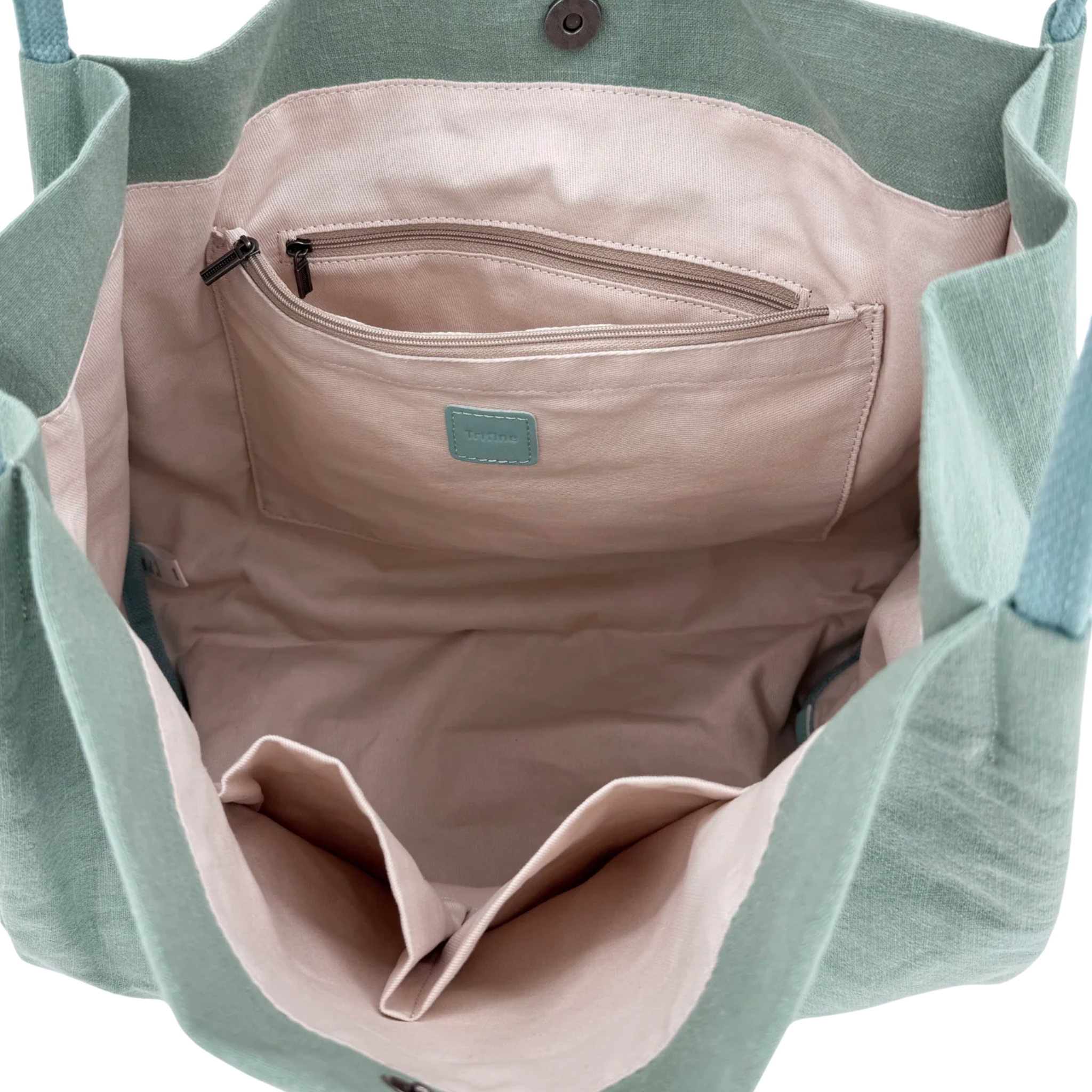 Land and Sea Tote Bag Mint Blue