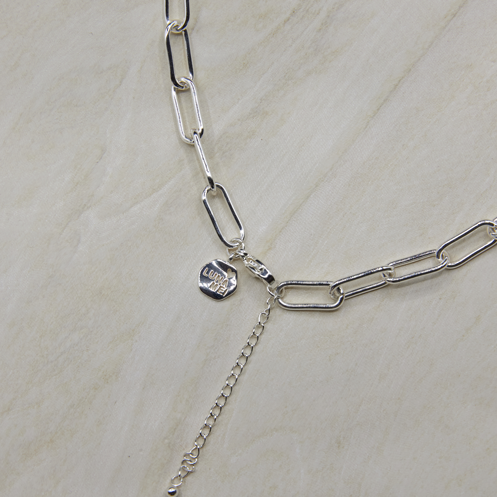 Chunky Paperclip Necklace Silver
