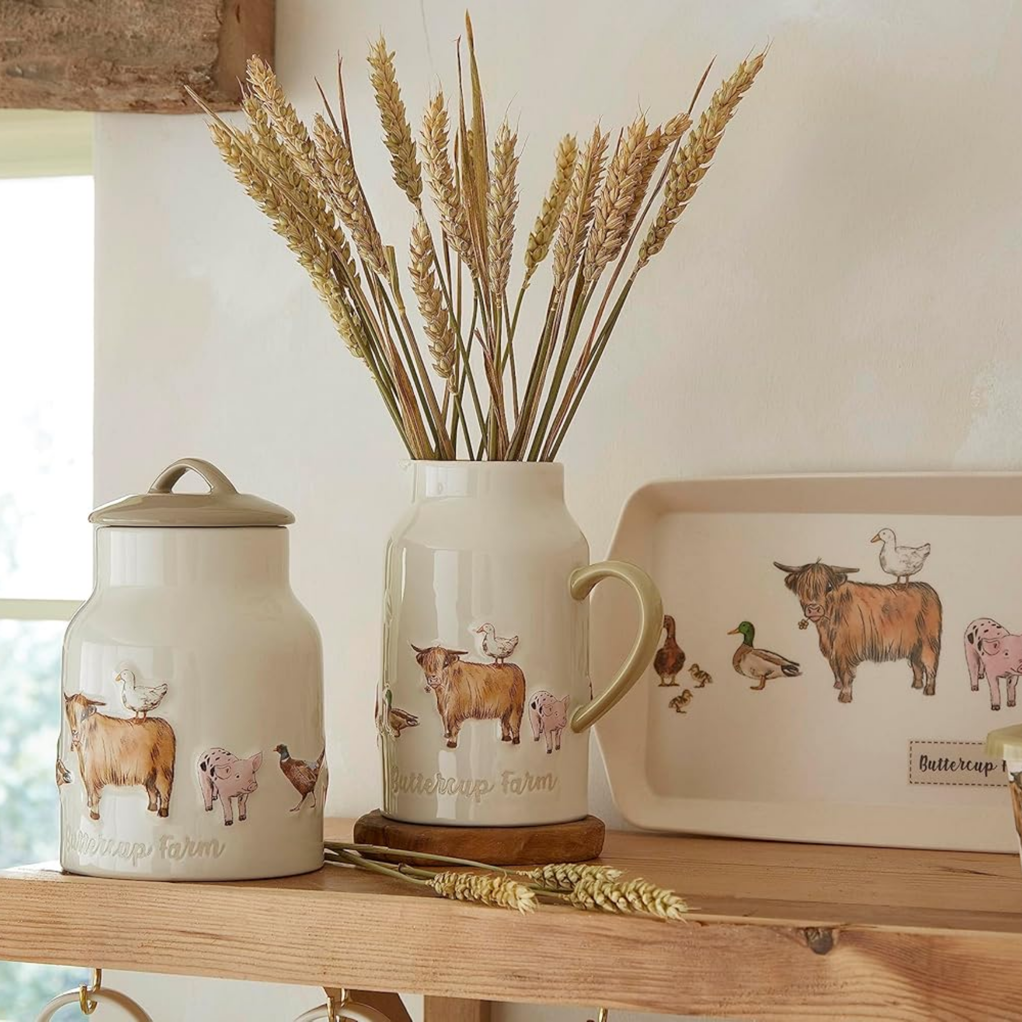 Large Ceramic Canister Buttercup Farm