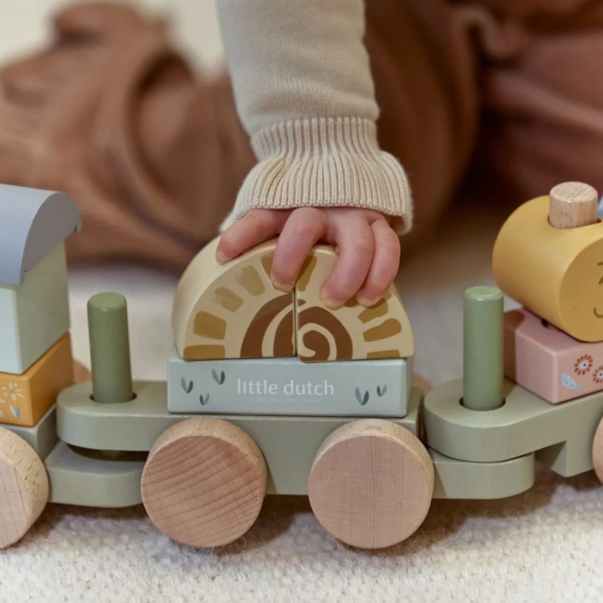 Safari Friends Wooden Block Train