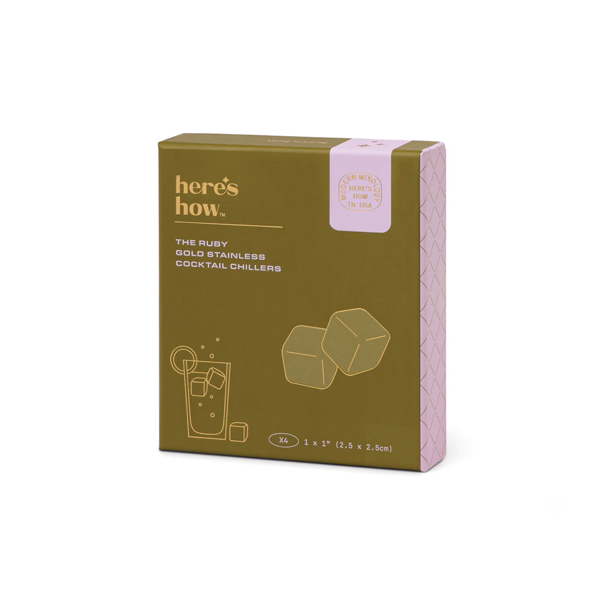 The Ruby Cocktail Chillers Gold Set Of 4