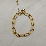 Chunky Paperclip Bracelet Gold