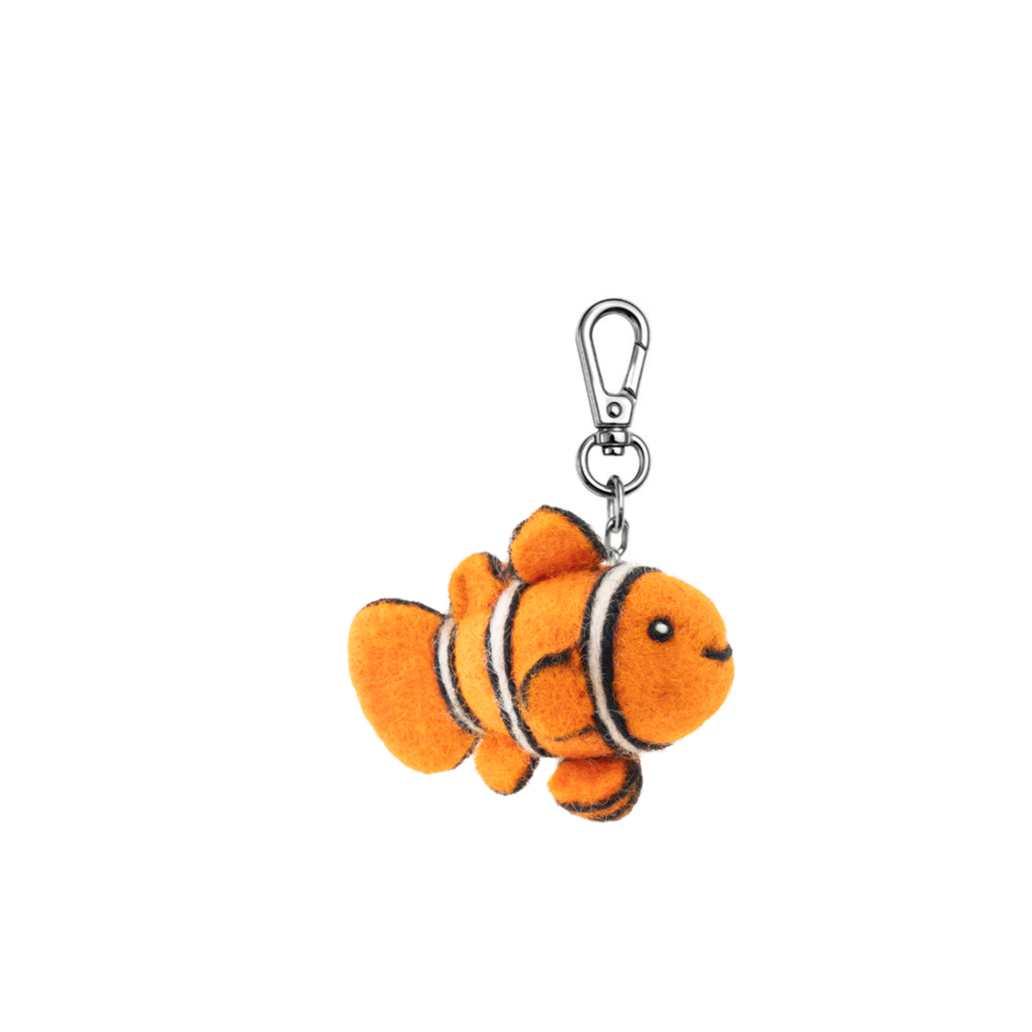 Felt Clownfish Keychain