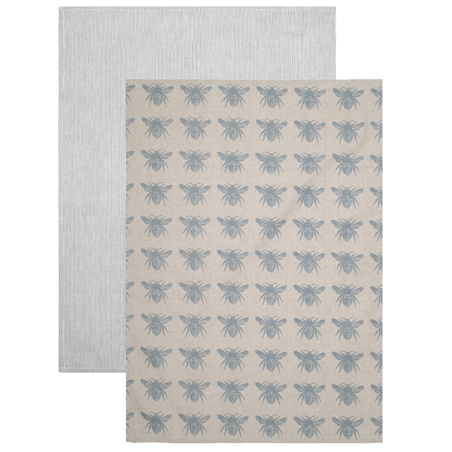 Honey Bee Tea Towel Set Blue Haze