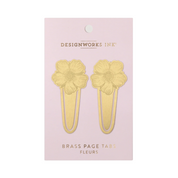 Brass Page Tabs Fleurs