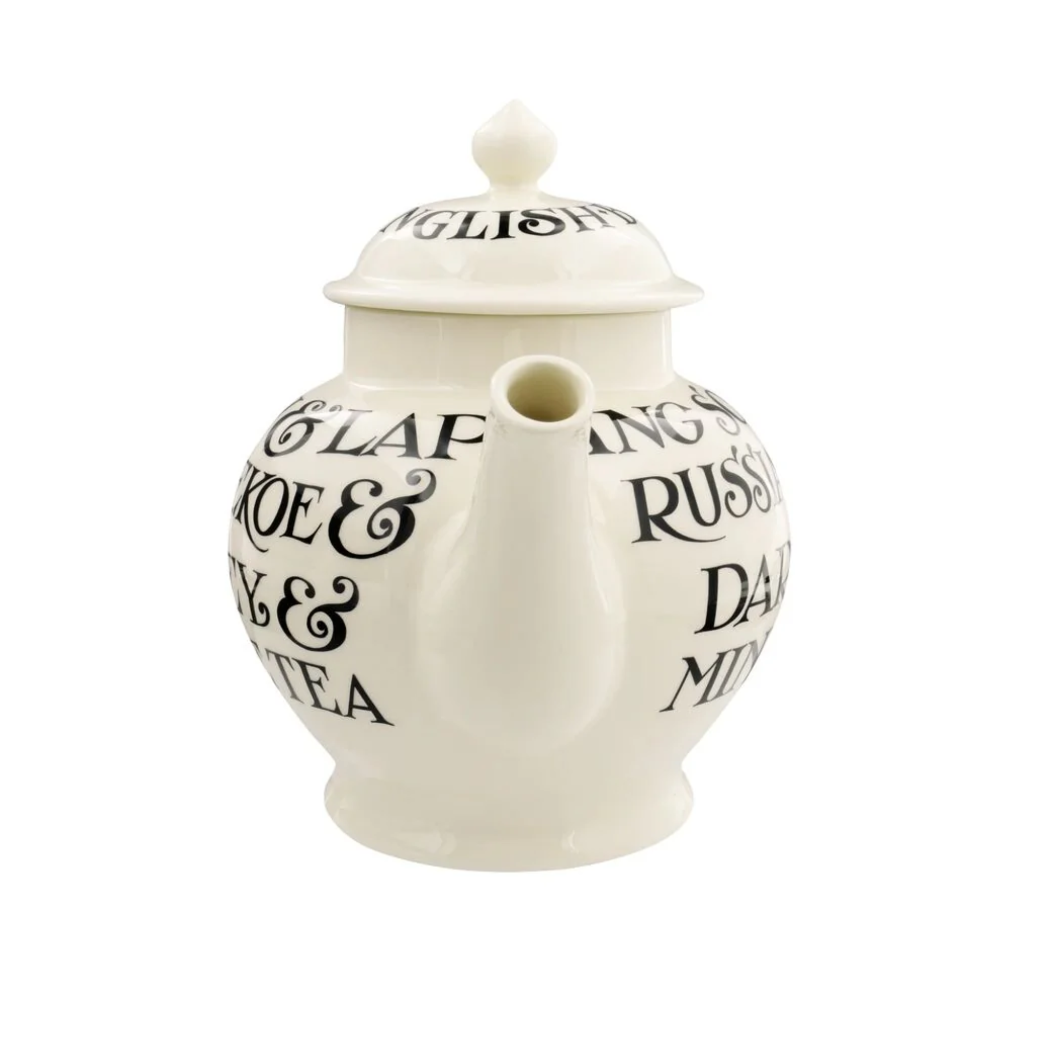 Black Toast 4 Mug Teapot