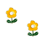 Daisy Plant Earrings Yellow