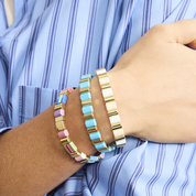Blue Candy Crush Tile Bracelet