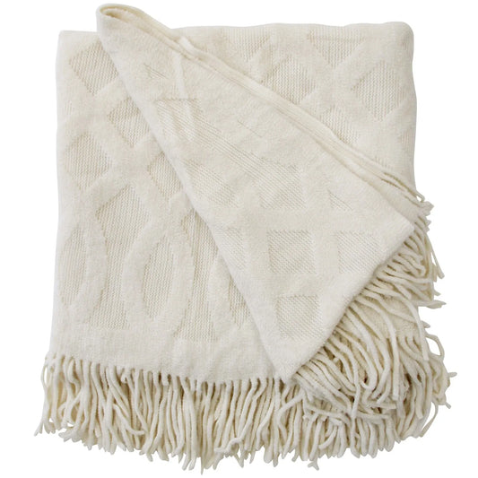 Ivory Vintage Throw