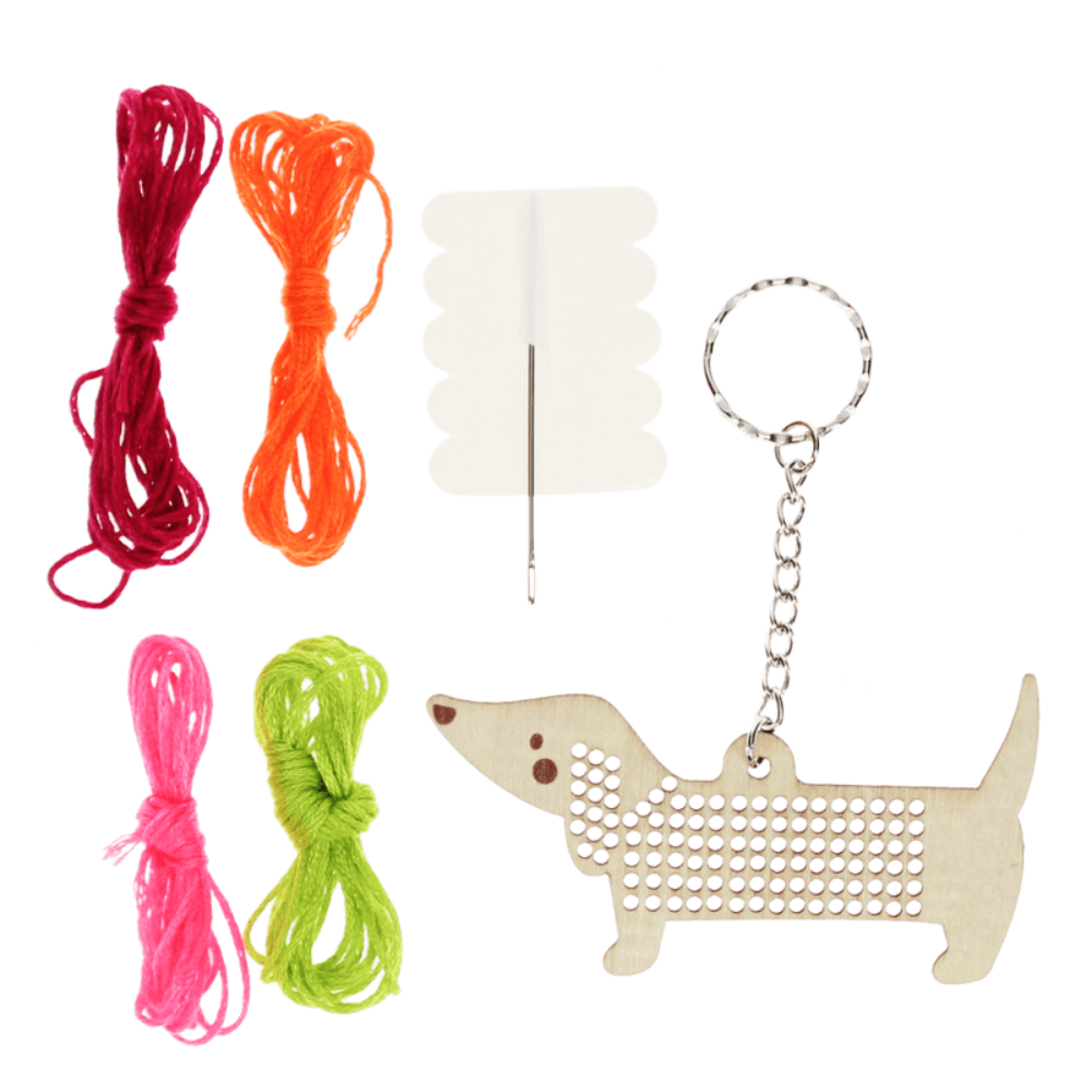Stitch Your Own Keyring Sausage Dog