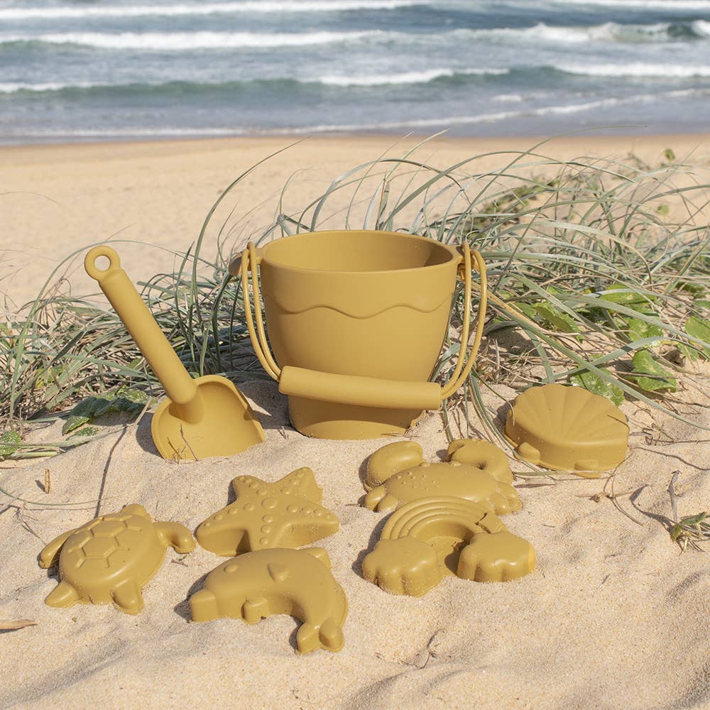 Silicone 8PC Bucket & Spade Set Sunshine