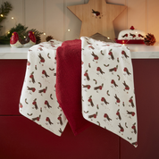 Robin's Retreat 3 Pack Of Soft Printed Tea Towels