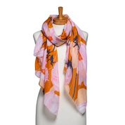 Orange Wind Flower Scarf