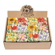 Flowers Small Square Pocket Tin Cornflower