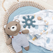 Silicone Splash Teether Steel Blue