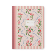 B6 Premium Hard Cover Notebook Rose Flutter Stripe