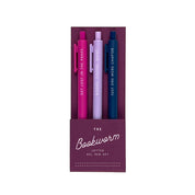 The Bookworm Jotter Gel Pen Set of 3