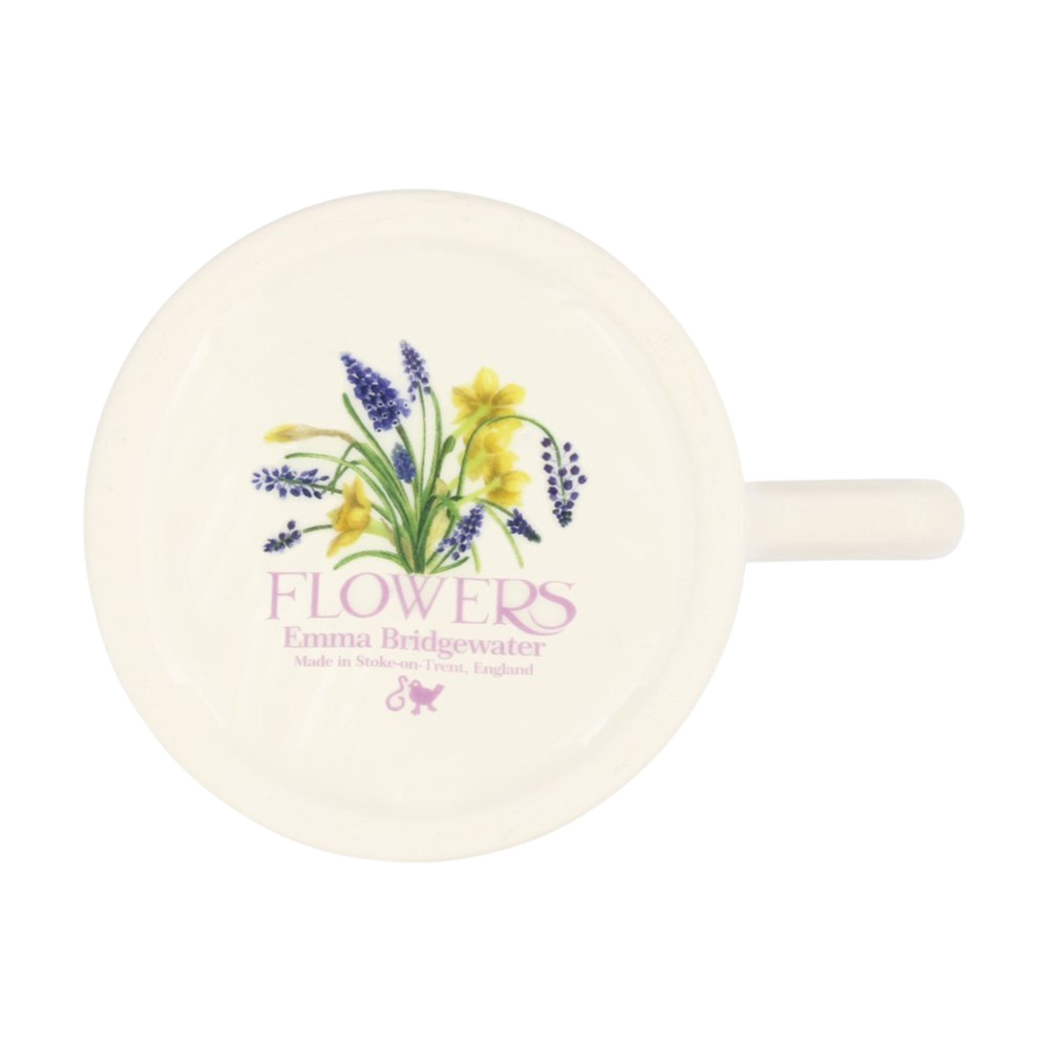 Flowers Tete-A-Tete & Grape Hyacinth 1/2 Pint Mug