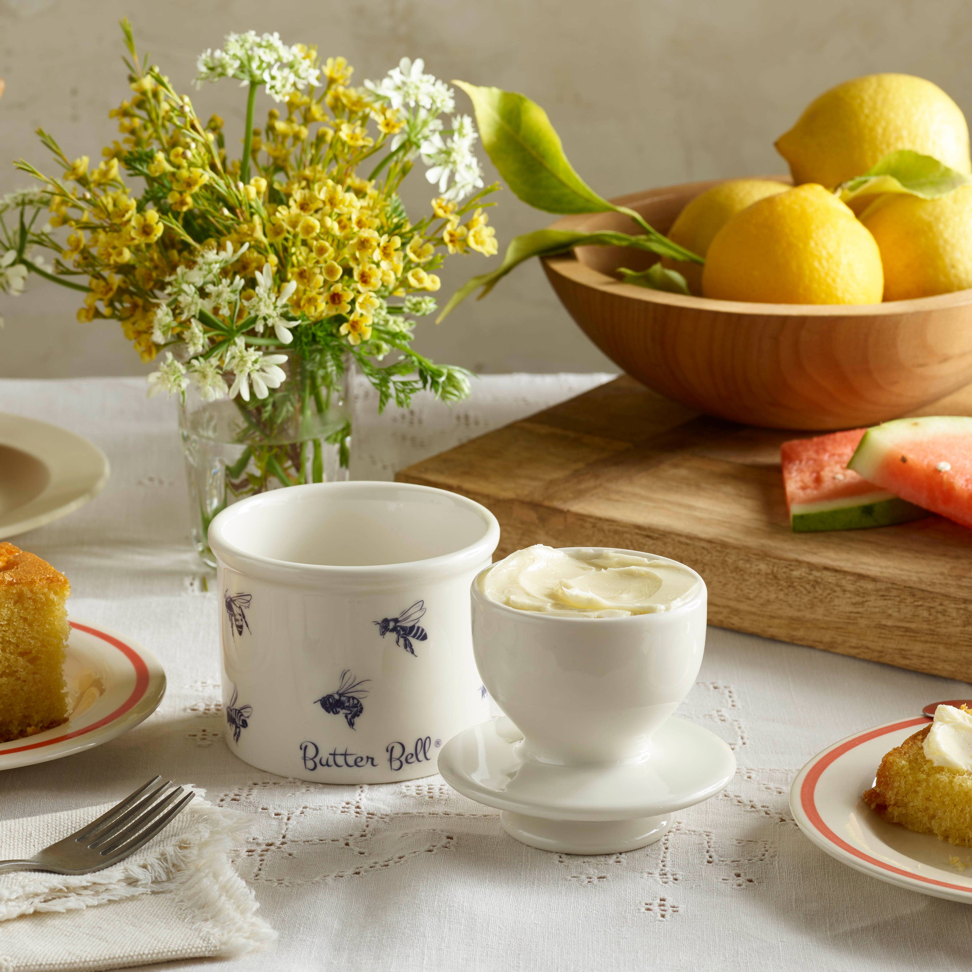The Original Butter Bell® Crock Farmhouse Honey Bee