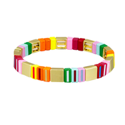 Red Pink Pez Candy Tile Bracelet