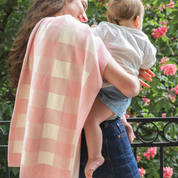 Gingham Baby Blanket Pink