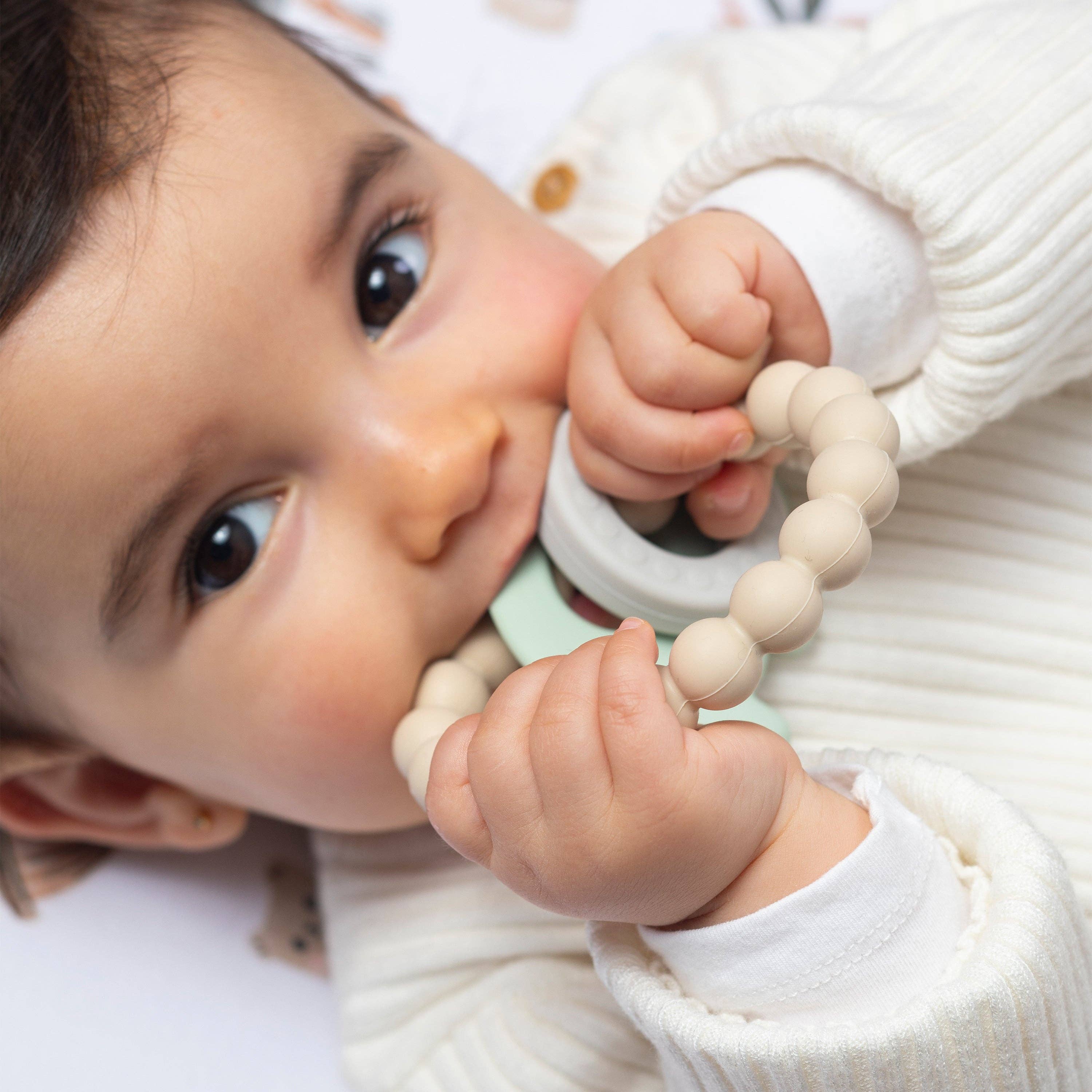 Silicone Elephant Teether Light Sage