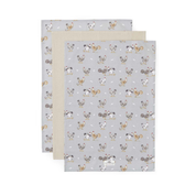 3 Pack Of Tea Towels Hen House Lane