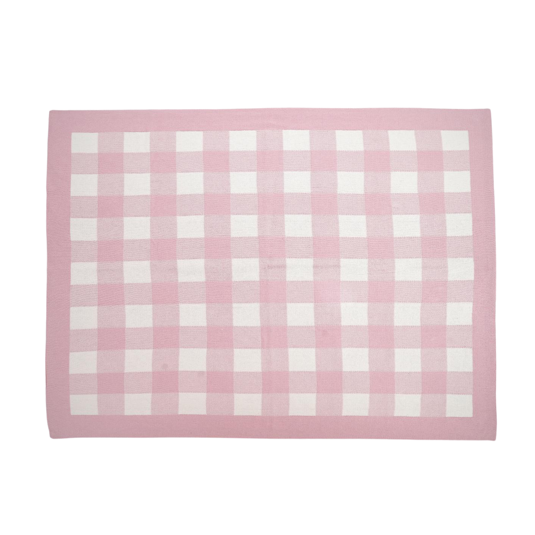 Gingham Baby Blanket Pink