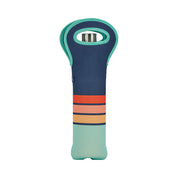 Single Bottle Bag Neoprene Navy Sunrise