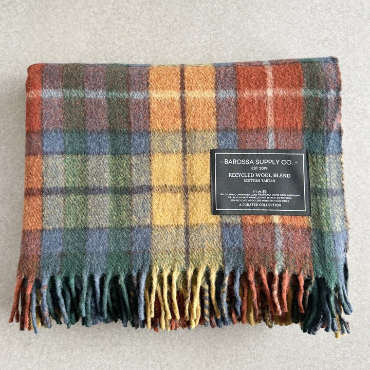 Buchanan Ancient Recycled Wool Blend Scottish Tartan Blanket