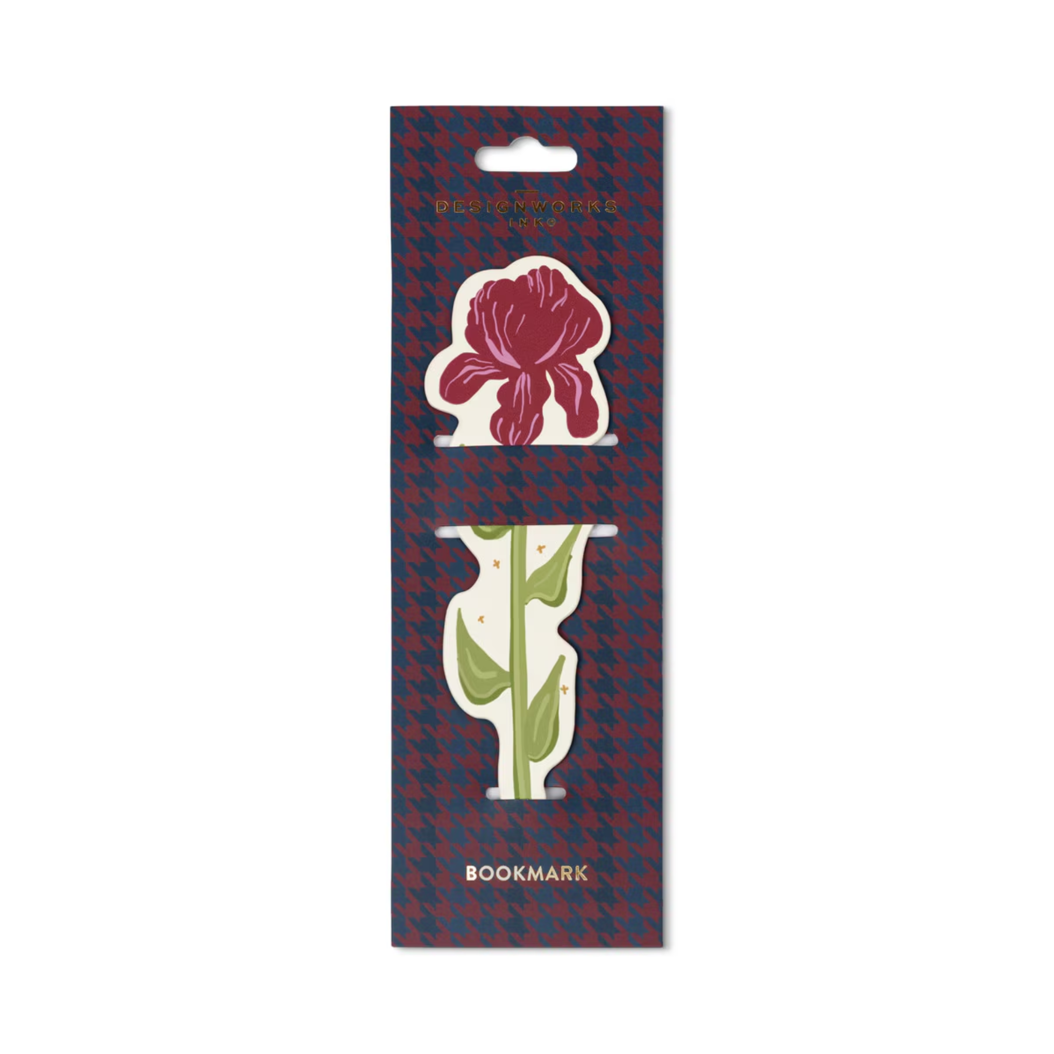 Leatherette Floral Bookmark Iris