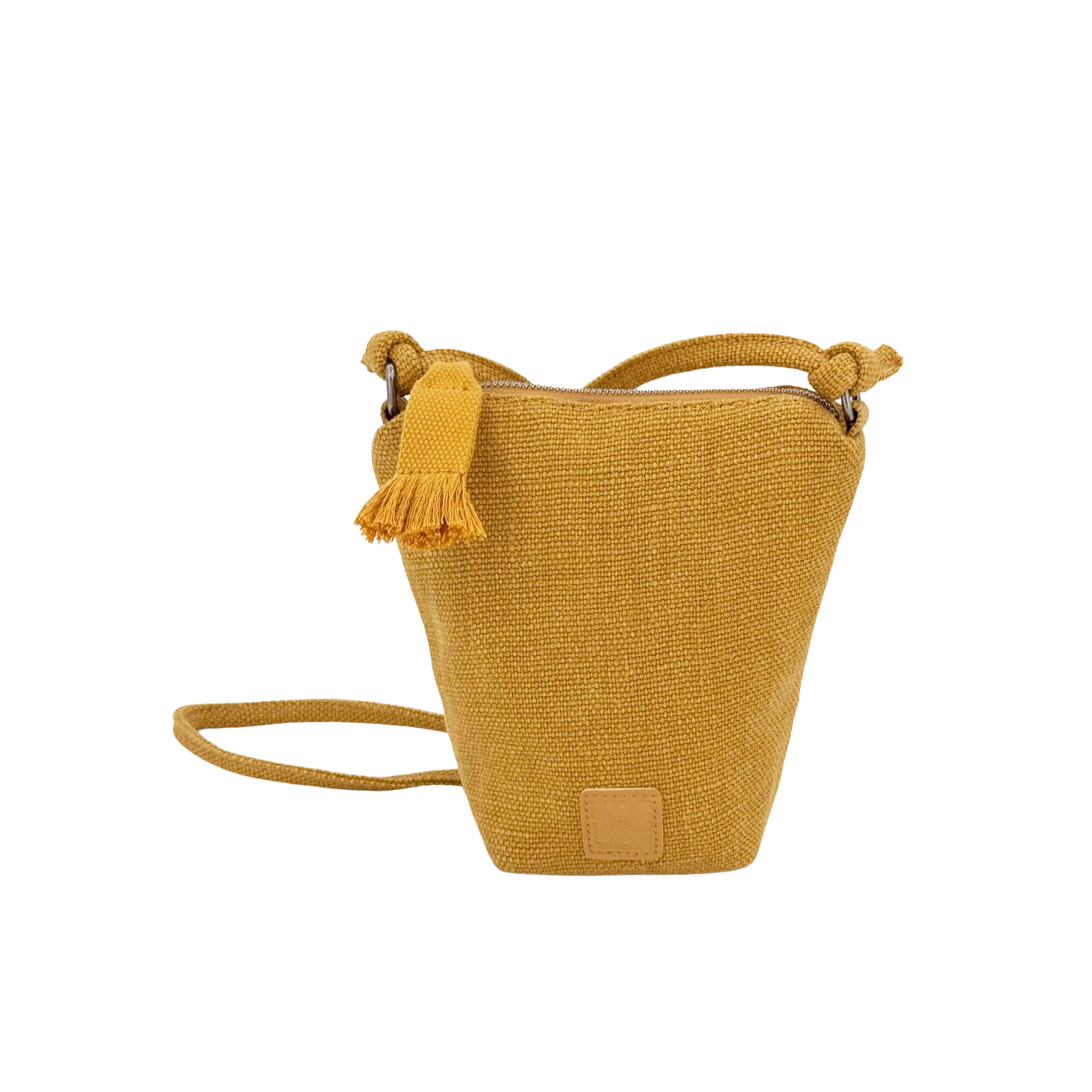 Small Crossbody Bucket Bag Mustard