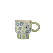 Olga Ceramic Mug Blue & Olive Floral